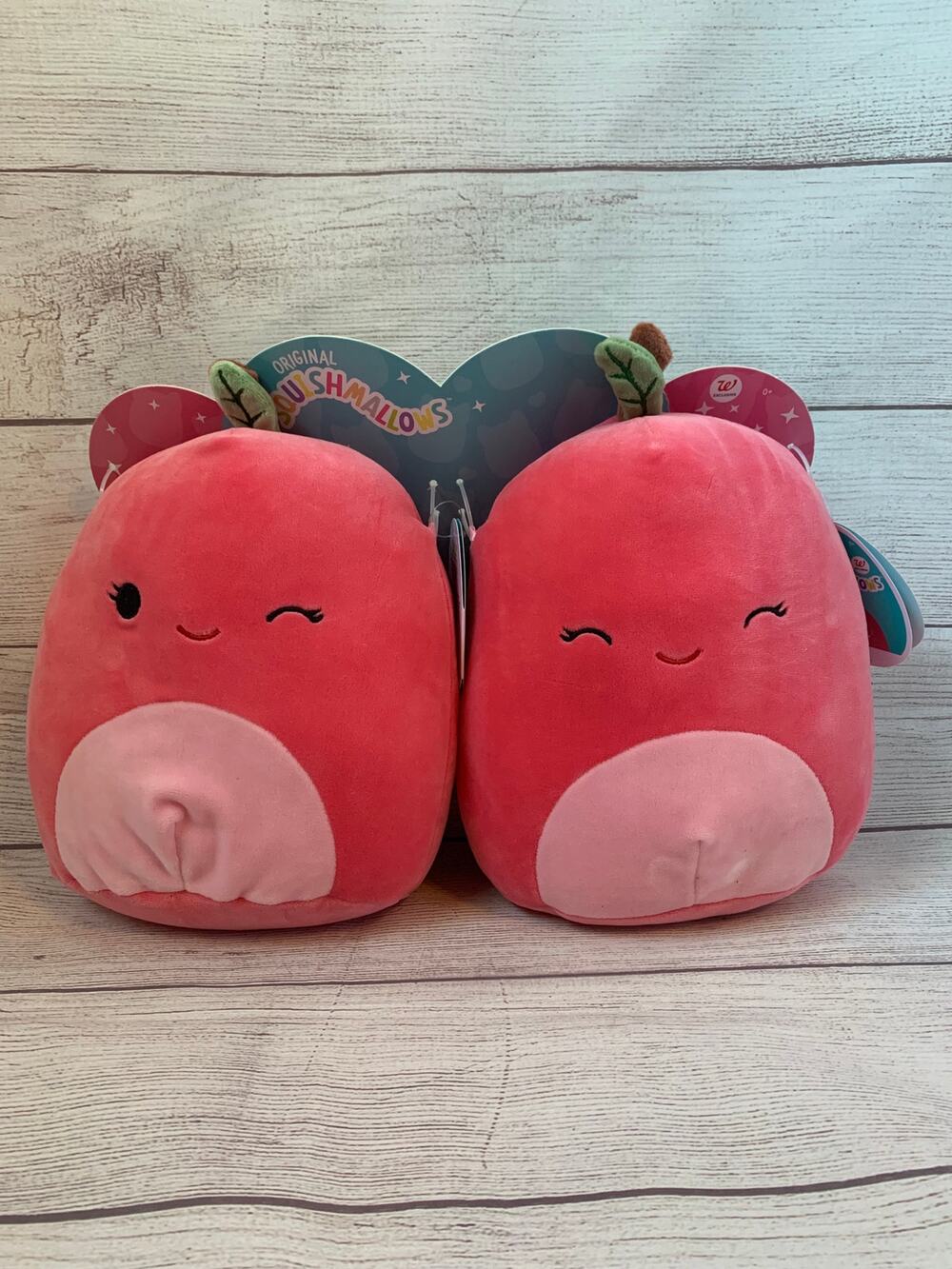 Cherry Squishmallows Set of Two Cherries Plush Food Collectible Doll 11"H